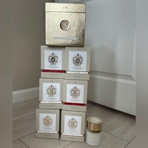 Empty gift boxes from Tiziana Terenzi + empty perfume bottle for decor/crafting
